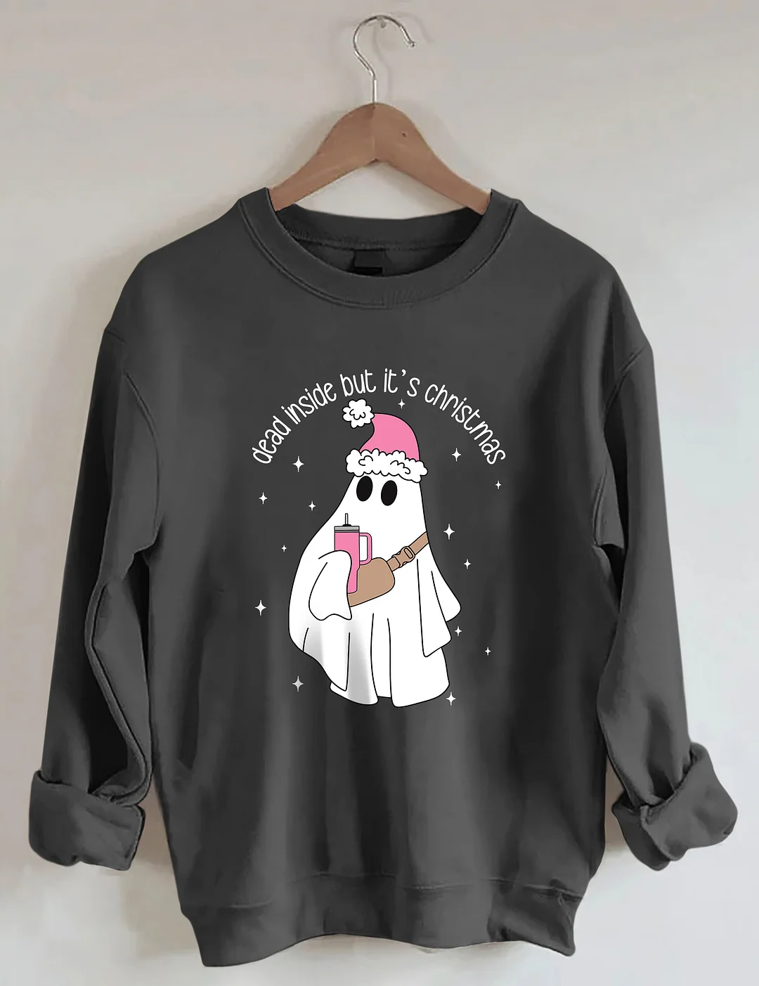 Boojee Ghost Dead Inside But It’s Christmas Sweatshirt